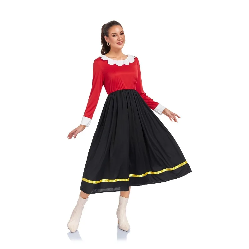 Women Olive Men Popeyed Costume Classic Cartoon Popeye the Sailor Cosplay Costume With Hat Halloween Funny Role Play Outfits view 6