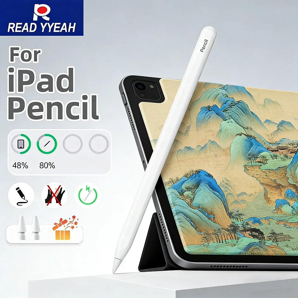 

2026 Stylus with Tilt Sensitivity for Apple Pencil 2 Magnetic Wireless Charging for iPad 11 13 M2 M3 Pro 12.9 11 Air 4 5 Mini 6