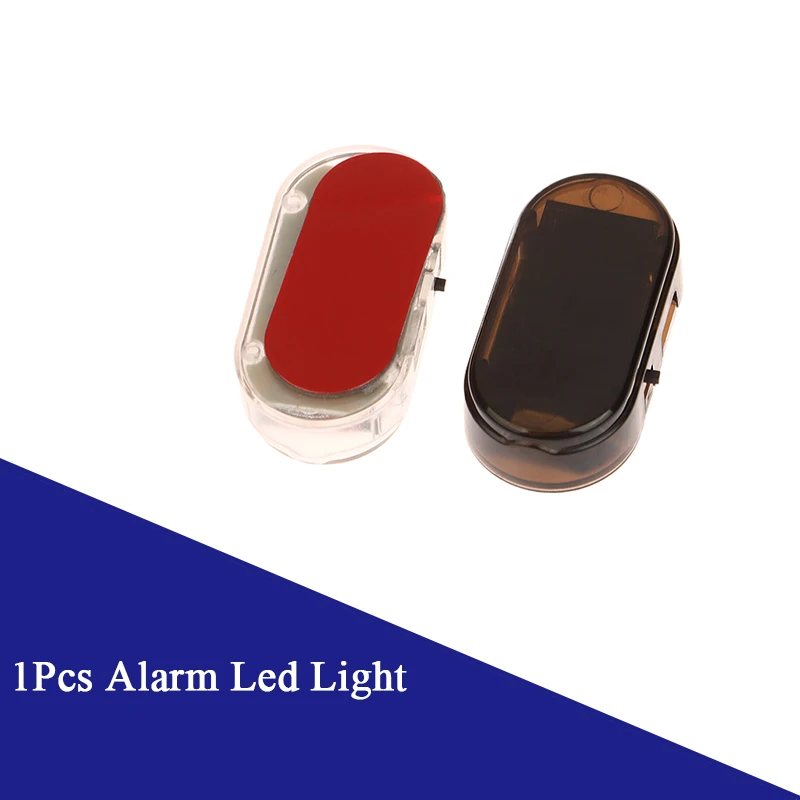 

1 Piece LED Flashing Lights Car Fake Security Light Solar Powered Simulated Dummy Alarm Wireless Warning Anti-Theft Caution Lamp