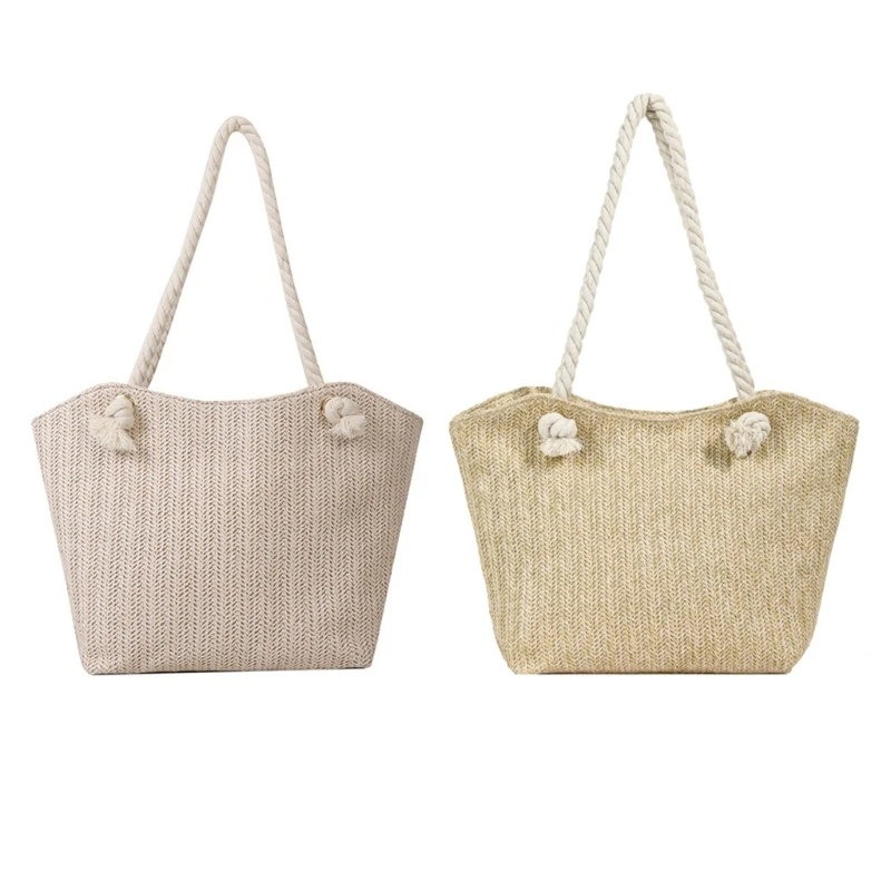 

All-matching Handbag for Women Large Capacity Armpit Bag Fashion Beach Bag Straw Shoulder Bag Trend Underarm Bag 066F