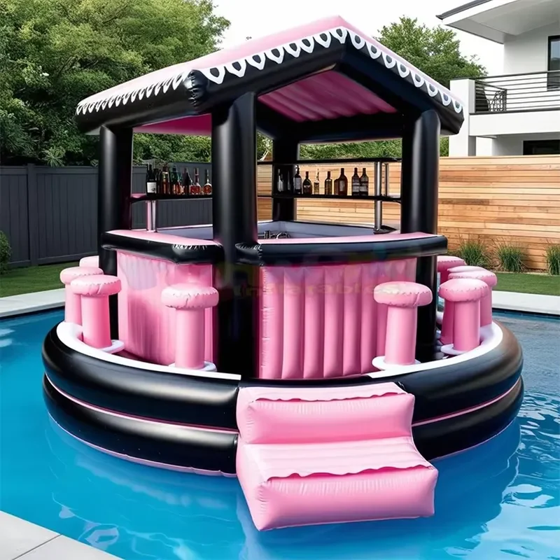 Large Floating Inflatable Pool Platform for Leisure Party & Swimming-CE Certified 0.9mm PVC 500kg+ Capacity Outdoor Use