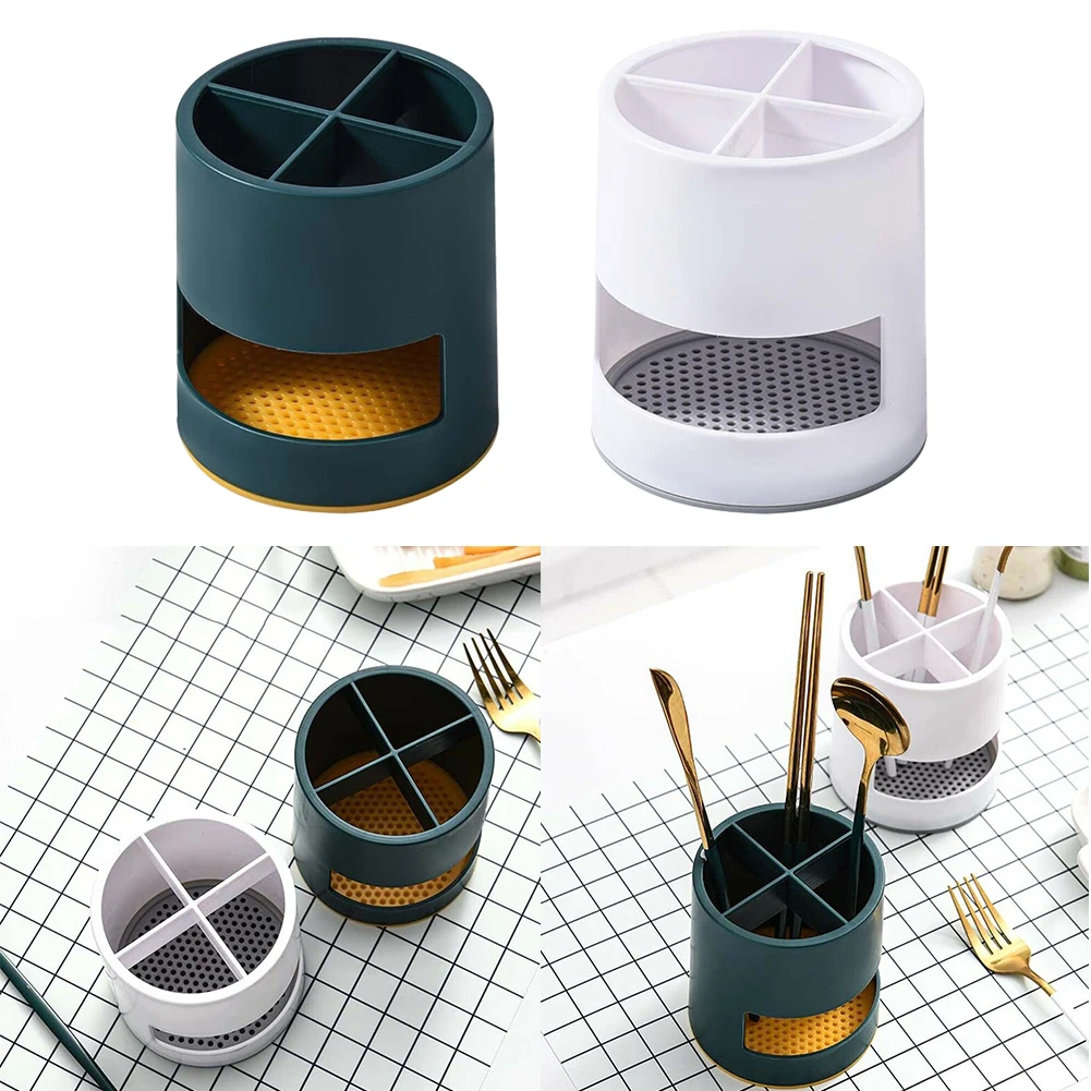 1x Toothbrush Holder Drain Rack Spoon Storage Makeup Brush Organizer Screwdriver Toothpaste Stands For Bathroom Household Parts