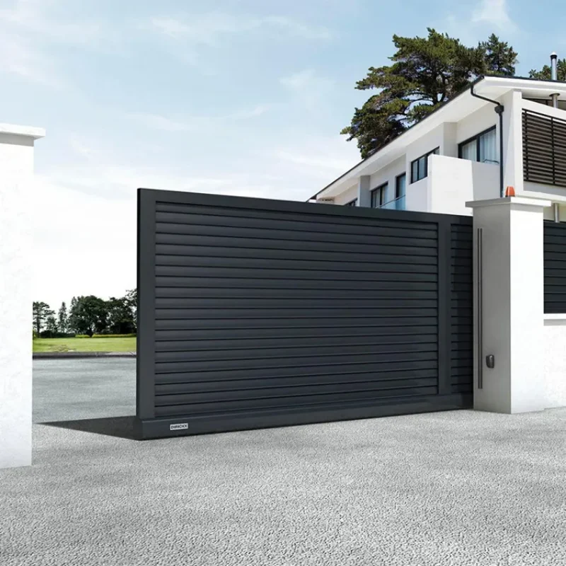 Custom.YATUS مخصص الطراز الحديث ذكي الألومنيوم الكابولي انزلاق بوابة السياج التلقائي في الهواء الطلق الفنادق المستقيمة