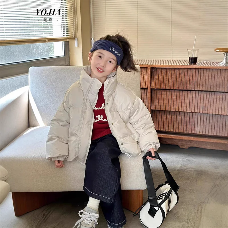 

Boys Girls Winter Jackets New Kids Stand-collar Down Coats Children Autumn Casual Warm Clothes Toddler Fashion Warm Outerwear