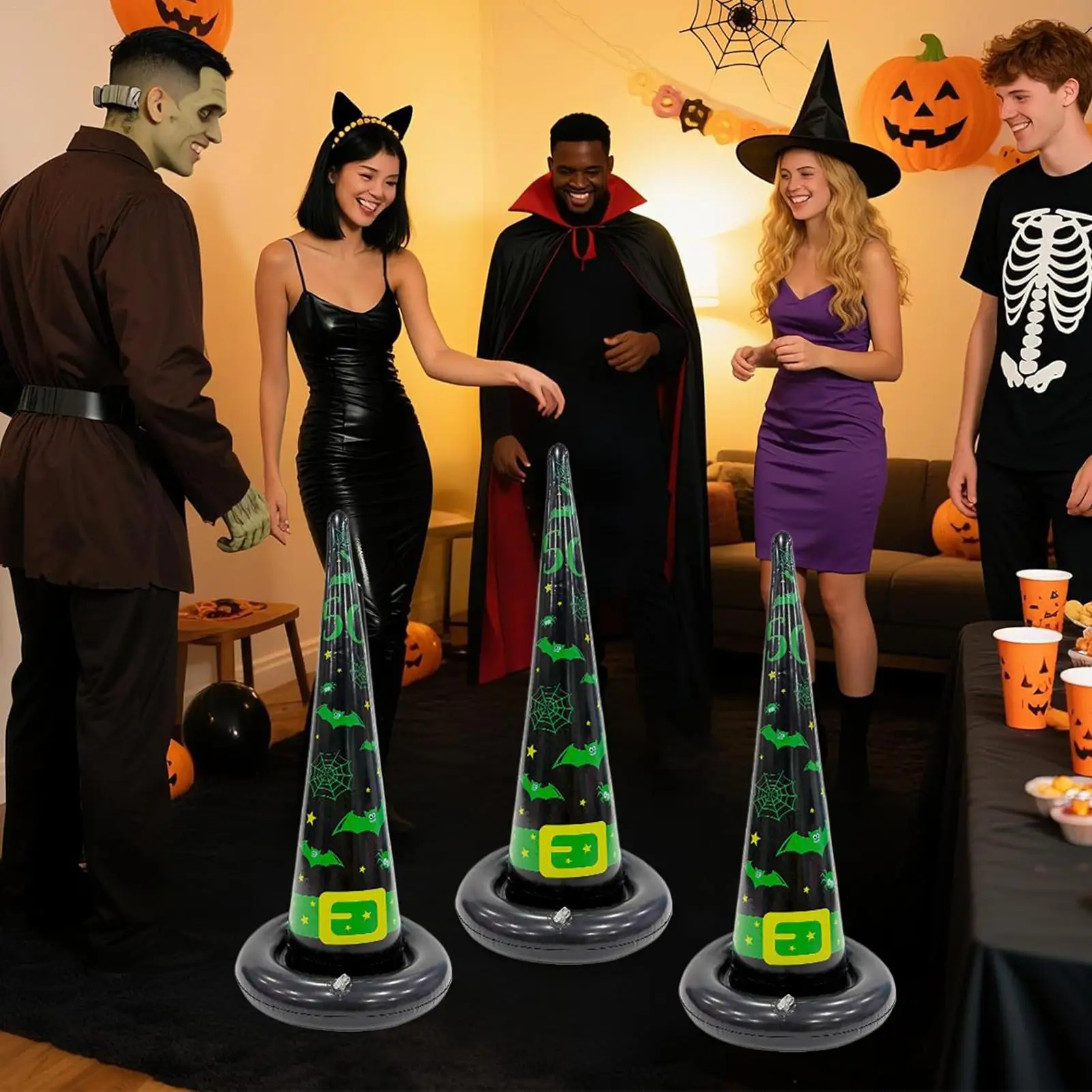 

Игра с бросанием шляпы ведьмы с 4-мя кольцами, шляпы ведьмы на Хэллоуин, игрушки, игры для вечеринок, игрушки для метания, украшения для мальчиков, девочек, детей, взрослых