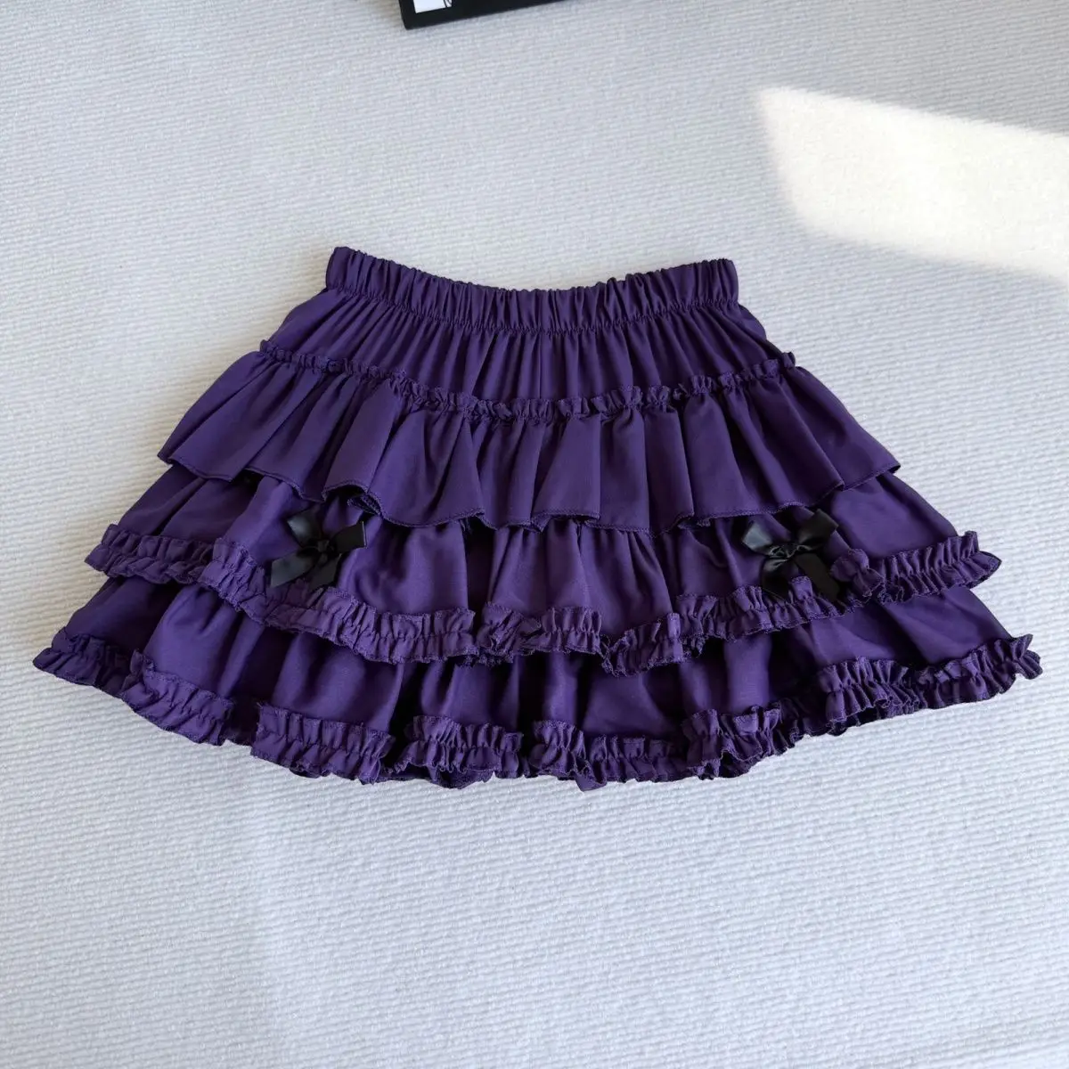 Kimutomo Sweet Hot Dark Puffy Pumpkin Mini Skirt Women Bow Girly Subculture Y2K Party Outfit Tiered Cake Skirts