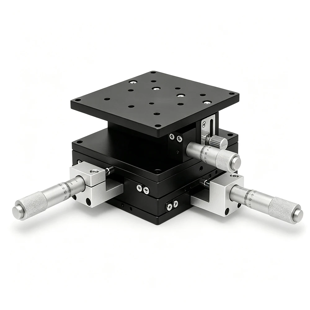 XYZ Axis 90*90mm LD90-CM LD90-LM LD90-RM Manual Displacement Platform Linear Table Fine Adjustment High Precision Slide Table