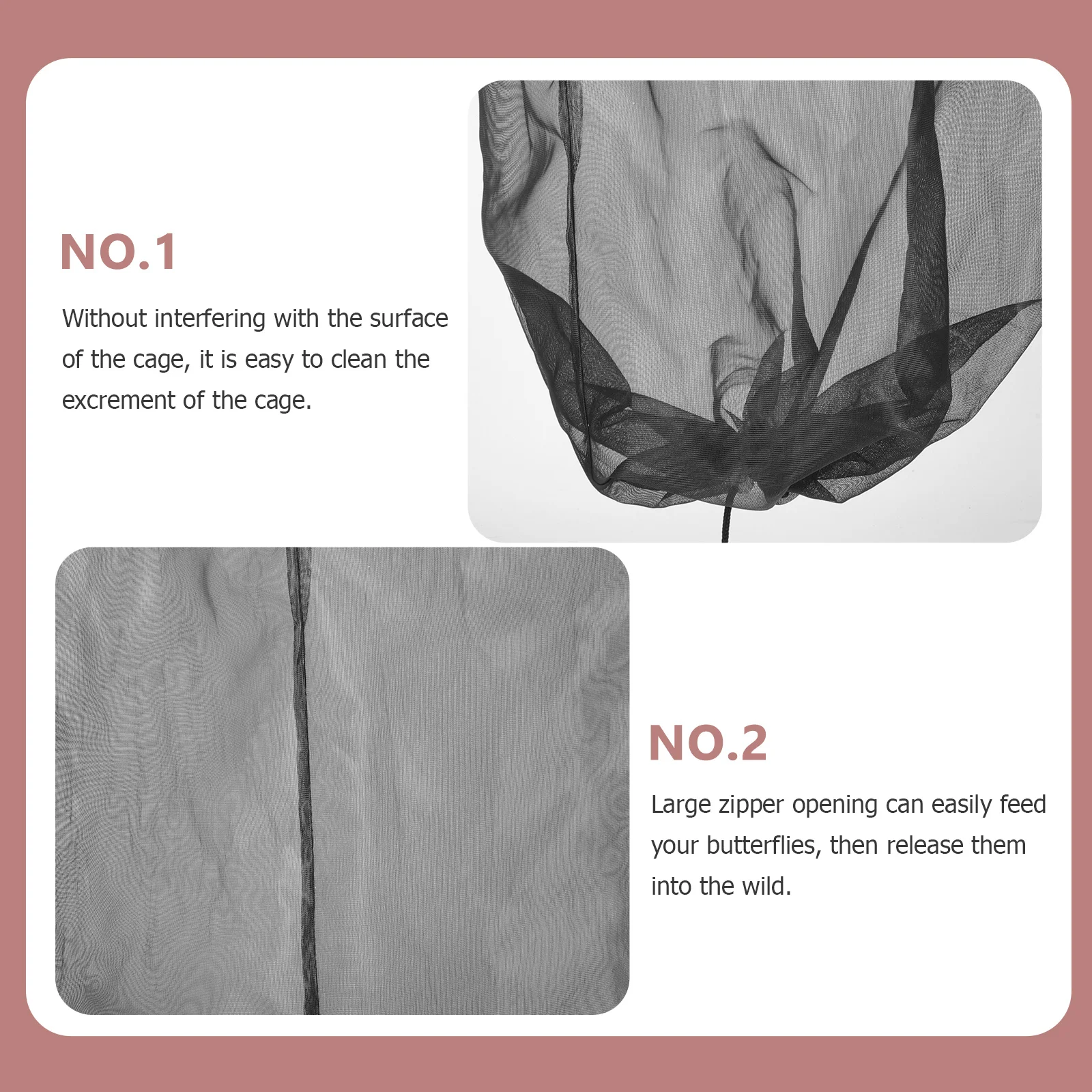 

Клетка для разведения бабочек Премиум-сетка из полиэстера с толстыми полями, большая молния, портативная коробка для наблюдения, клетка для просмотра на открытом воздухе