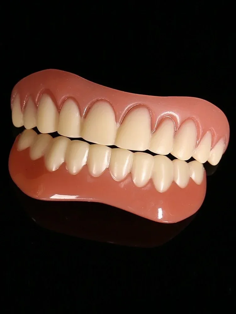 False Teeth Silicone Upper Lower Veneers Perfect Men Women Dental Patches Braces  Simulated Stickers for Teeth Orthodontic