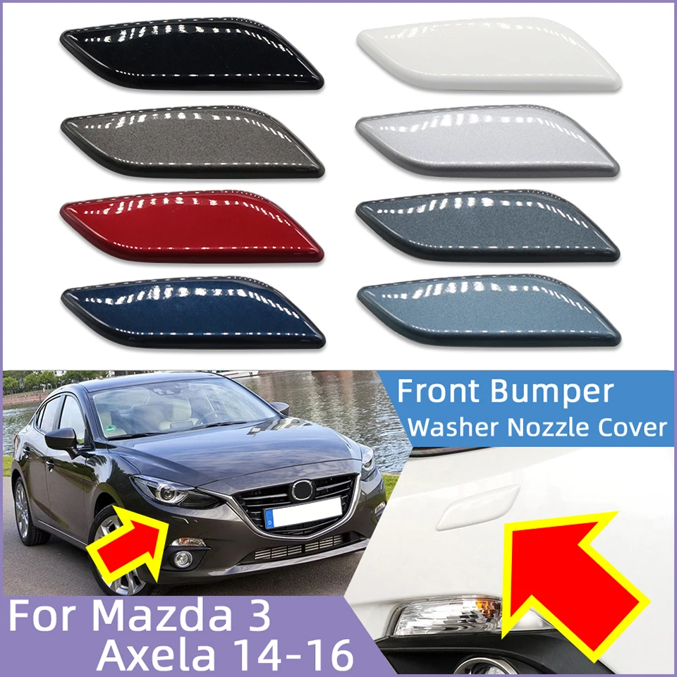 Auto Part Headlight Washer Nozzle Sparyer Cover Cap For Mazda 3 Axela 2014 2015 2016 Front Bumper Headlamp Cleaner Jet Lid Trim