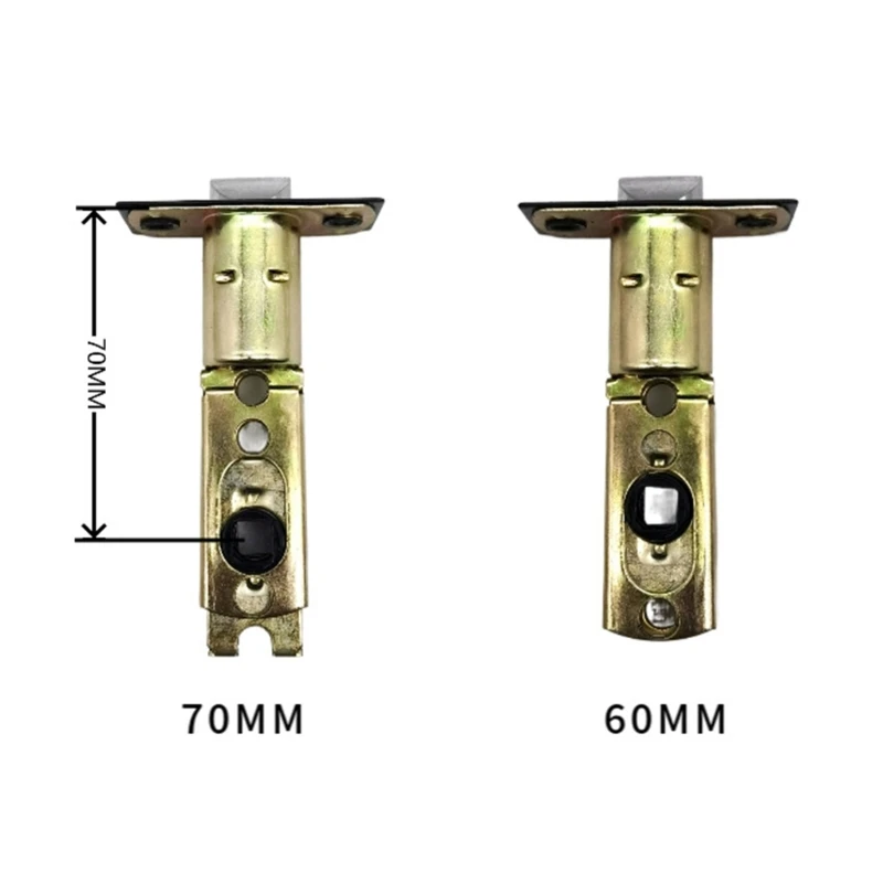 Y1UD Reinforced Security Door Handle Set Impact Resistant Door Lock Aluminum Invisible Handle Lock Simple Install for 35-50mm