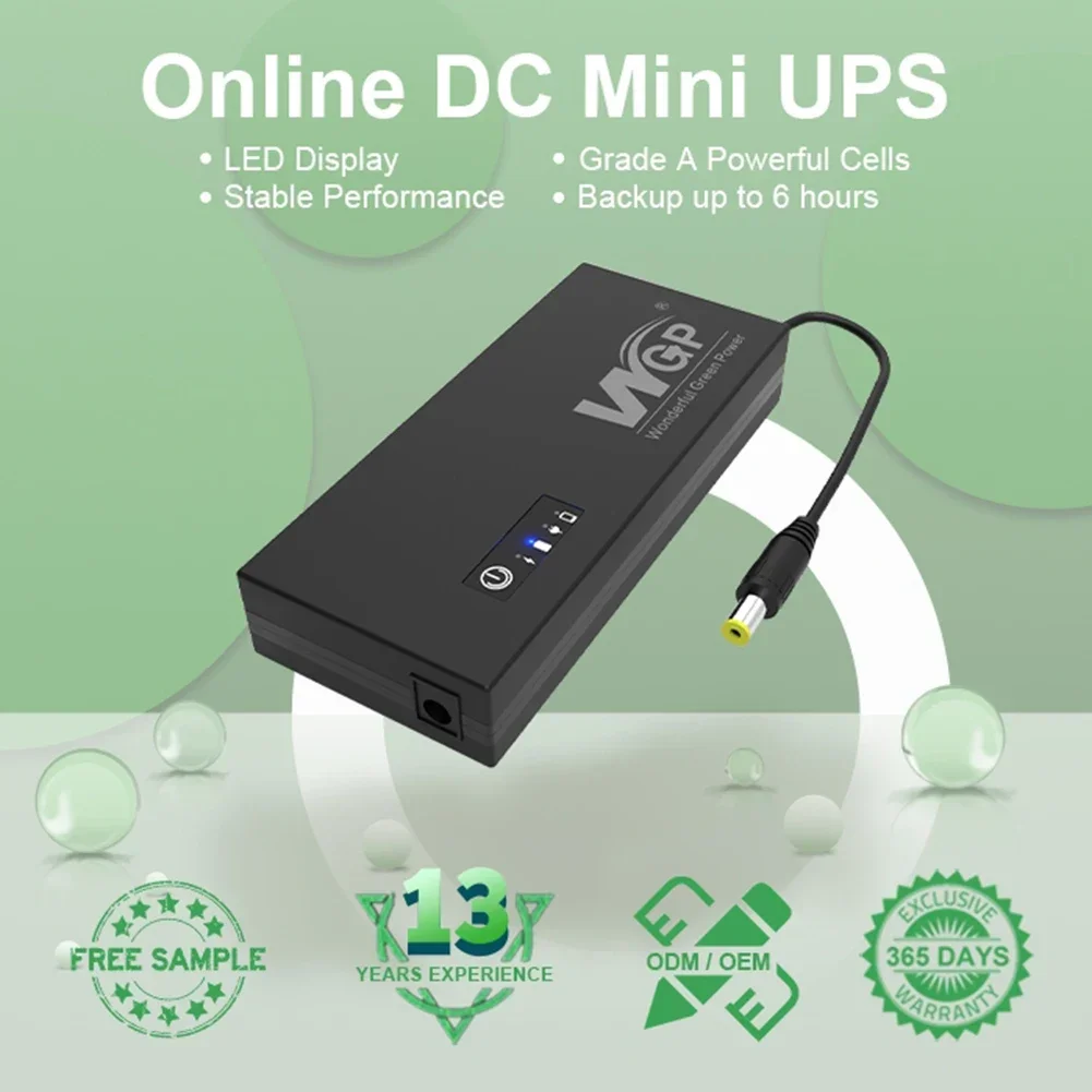 Smart DC 12V 3A UPS Backup Power Supply for Router Optical Modem with Overcharge and Overdischarge Protections