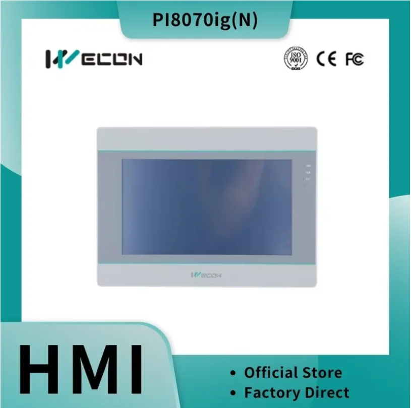 Wecon 7-inch IoT HMI PI8070ig(N) Industrial Human Machine Interface for Smart Factory Automation