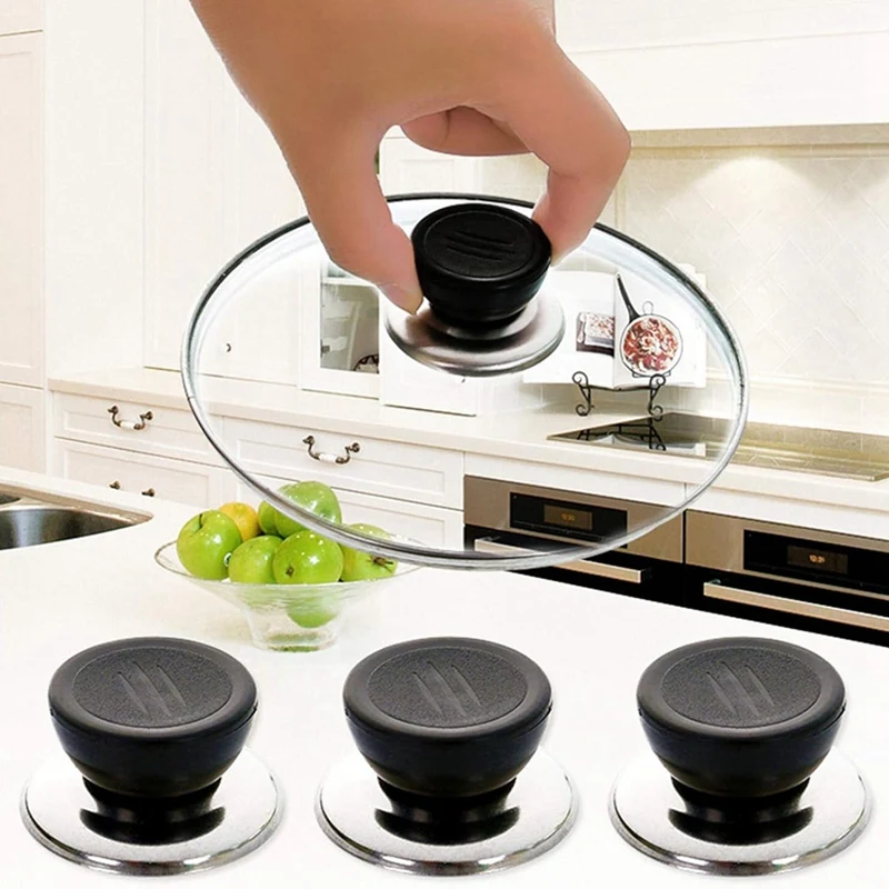 Perilla de tapa de olla, perilla de acero inoxidable de repuesto Universal, manija de tapa de olla, manija de tapa de olla