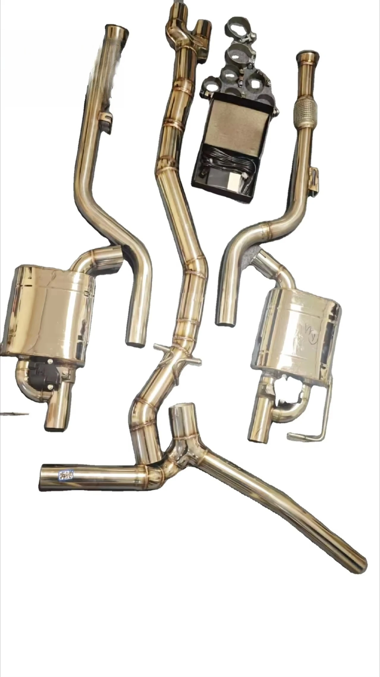 For Mercedes-Benz AMG W205 C43 3.0T Active Sound Exhaust Pipe System Muffler for Back 304 Stainless Steel Mirror C Class