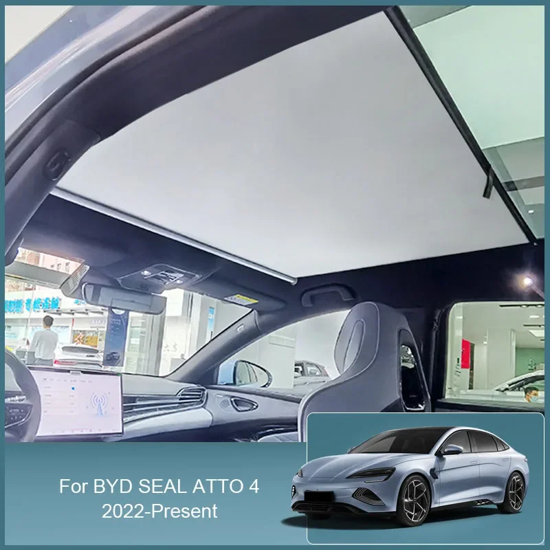 For BYD SEAL ATTO 4 2022-2025 Car Sunroof Retractable Sunshade Skylight Roof Heat Insulation Shading Auto Interior Accessories