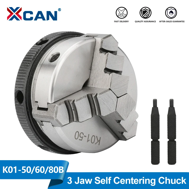 

Токарный патрон XCAN, 3-кулачковый самоцентрирующийся патрон, фрезерный станок из закаленной стали, внешняя губка K01-50/60/80B, инструмент для токарного станка по дереву
