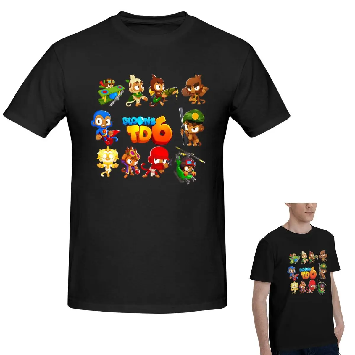 

Футболка из 100% хлопка BTD6, мужская классическая футболка большого размера, мужские летние рубашки с круглым вырезом, топы, S-6XL