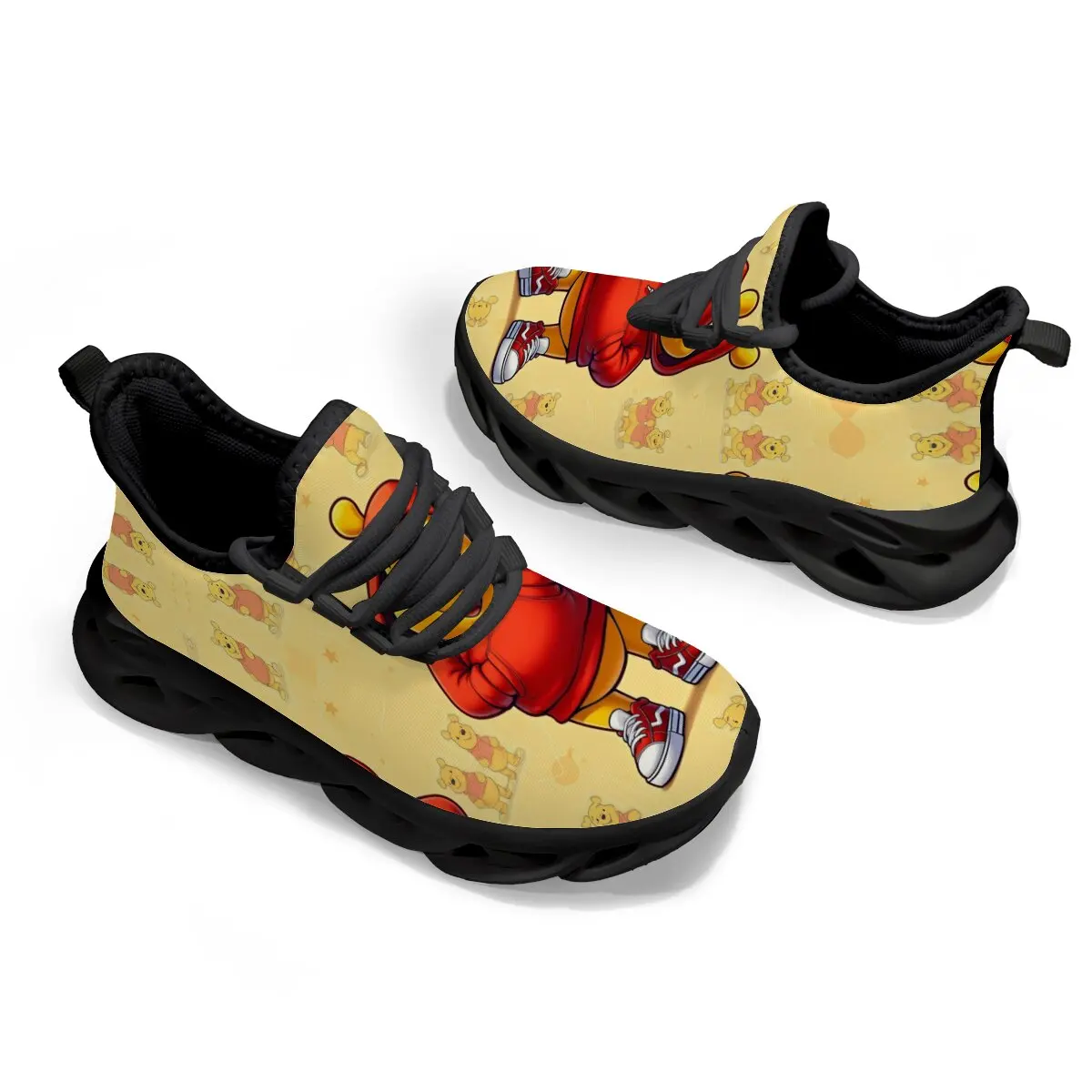 Miniso Winnie the Pooh أحذية رياضية كاجوال بنمط الرسوم المتحركة الصفراء للأطفال والأولاد أحذية رياضية مدرسية عصرية للتنس أحذية رياضية كاجوال #6