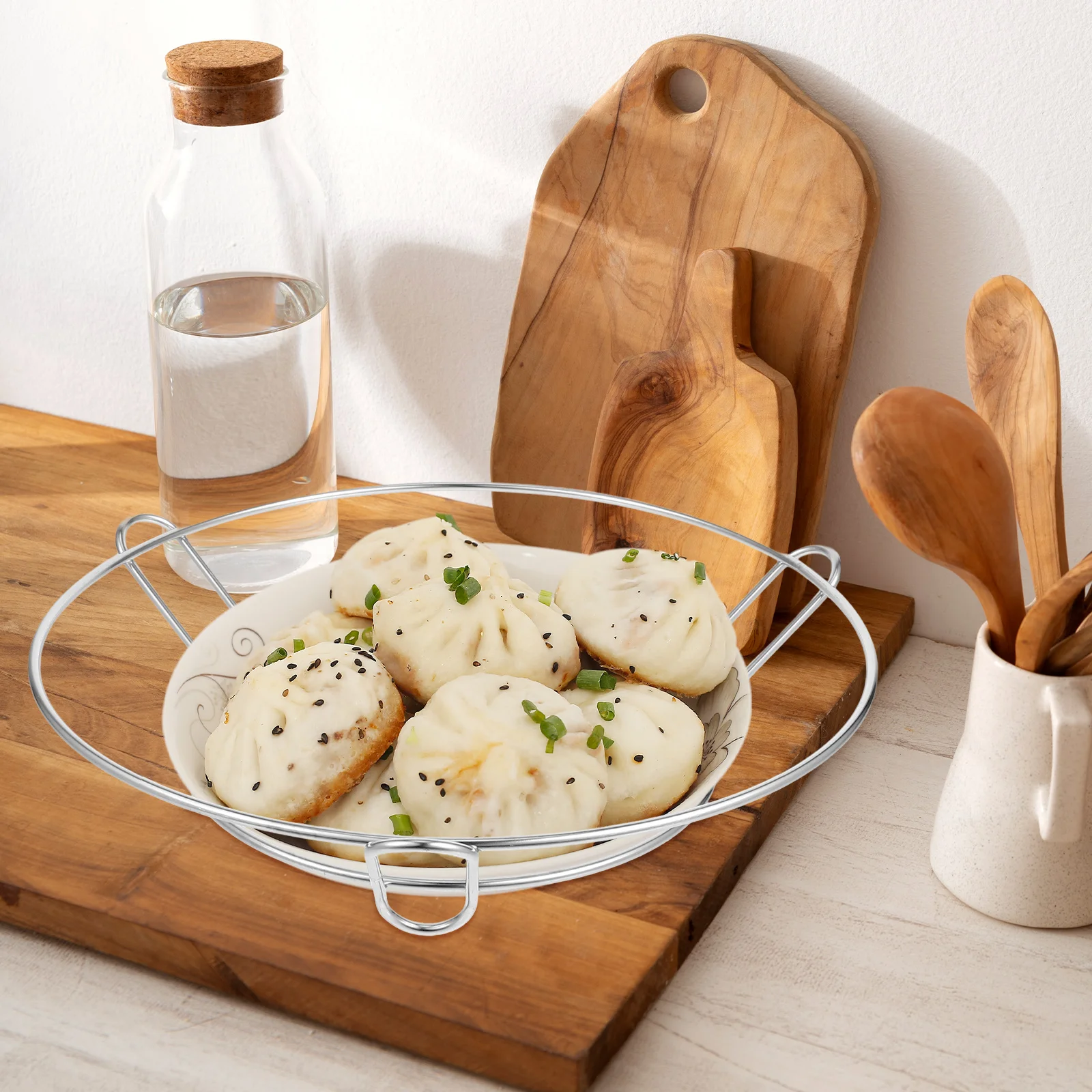 

Round 11 Inch Stainless Steel Cooking Rack Steamer Canning Cooling Stand Pot Holder Air Fryer Pressure Cooker Egg Steamer Holder