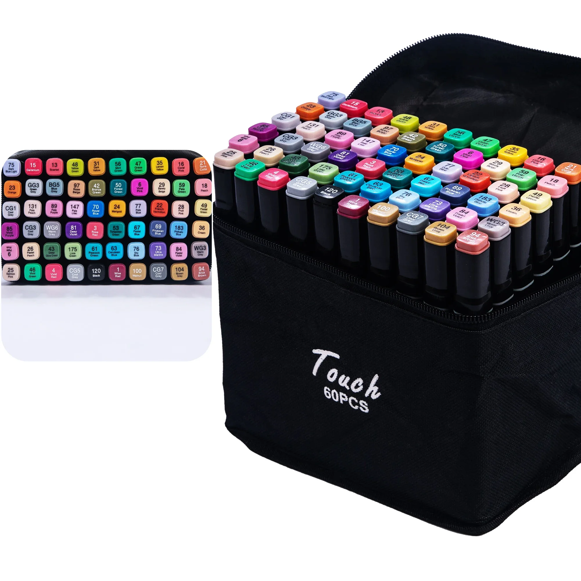 24–80 Farben doppelköpfiges öliges Kunstmarkierungsstift-Set zum Zeichnen, Skizzieren, ölige Marker auf Spitze basierend, Graffiti, Manga, Schule, Kunstbedarf