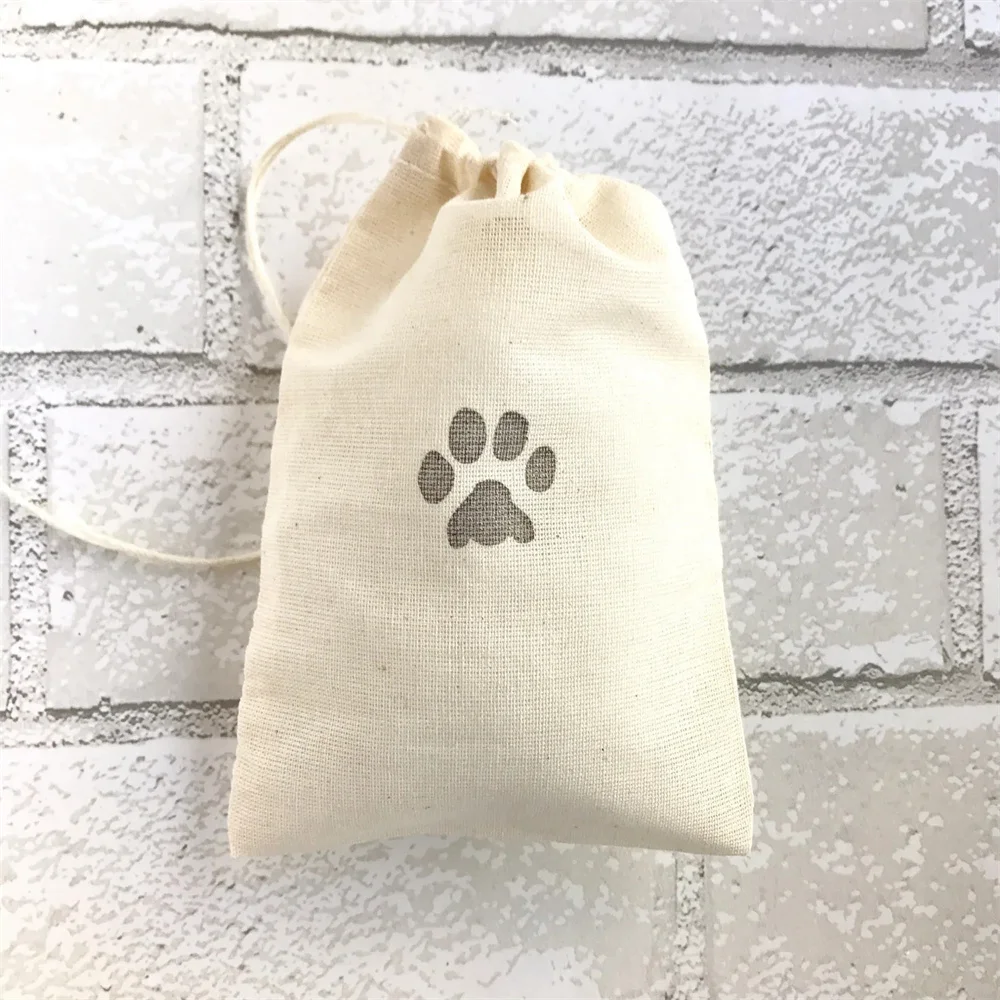 

20PCS Paw Print Favor Bags Dog Goodie Bag Party Bags Wedding Welcome Baby Shower Candy Bag Cat Birthday Bridesmaid Soap Jewelry