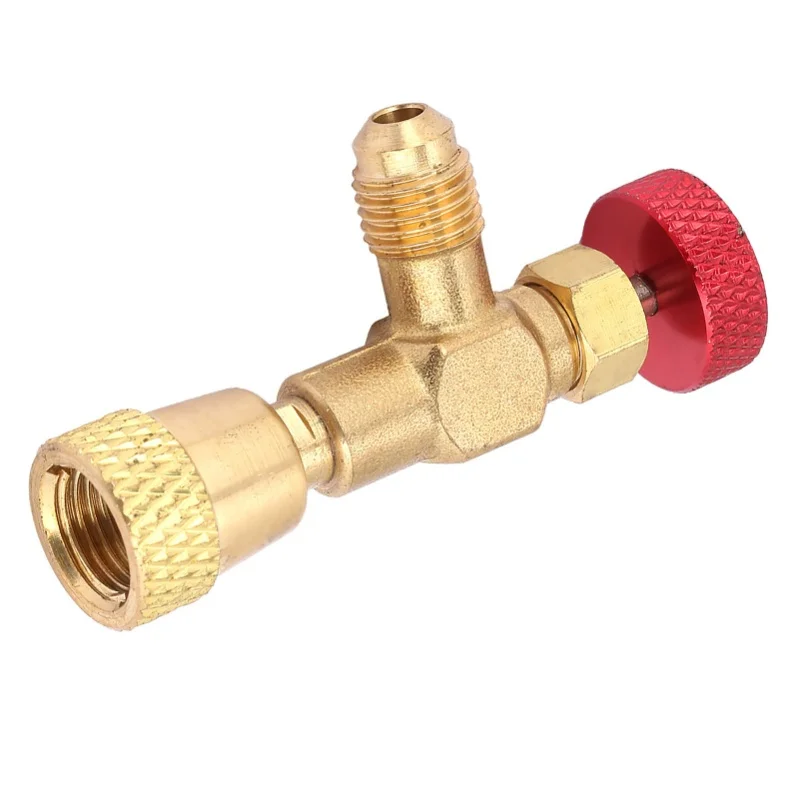 Air Conditioning Safety Valve 5/16in To 5/16in Thread R42/410 Refrigerant Charging Valve Liquid Flow Control Valve