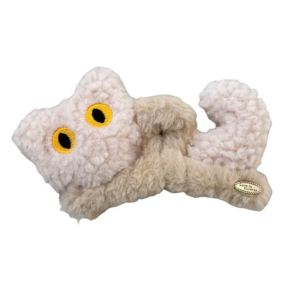 Pinza para el pelo de gato de peluche a la moda, pinzas grandes y elegantes de tiburón, accesorios para el cabello Kawaii para mujeres y niñas