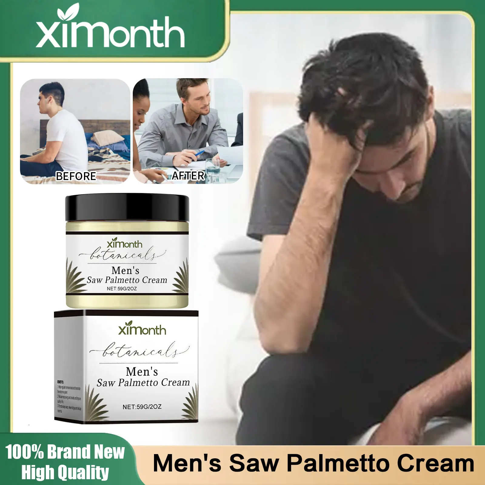 

Мужской крем-паломто Saw Palmetto, улучшает частое мочеиспускание, предотвращает простатическую гиперплазую, простатит, усилитель мужских сексуальных функций
