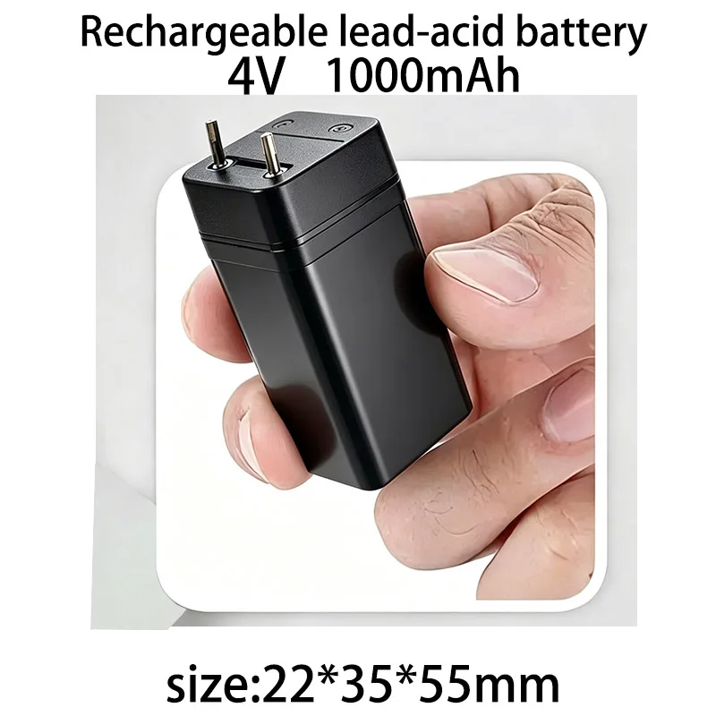 22mm*35mm*55mm 4V 1000mAh lead-acid battery, suitable for electric toys / table lamps / electric mosquito swatters / flashlights