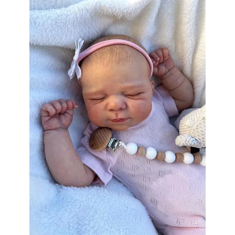 

48 см кукла Bebe Reborn Pascale для новорожденных, спящие куклы, мягкое тело, 3D кожа с видимыми венами, художественные куклы ручной работы, игрушка для детей