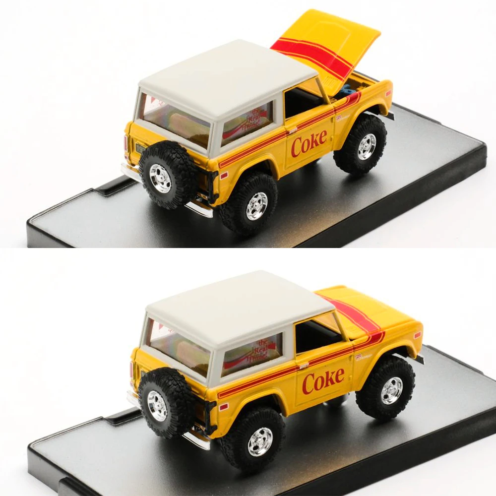 BIN-3 M2 mesin 1/64 diecast mobil logam campuran Ford Bronco Dodge Van diecast Station Wagon mainan kendaraan koleksi untuk Hotwheels anak laki-laki