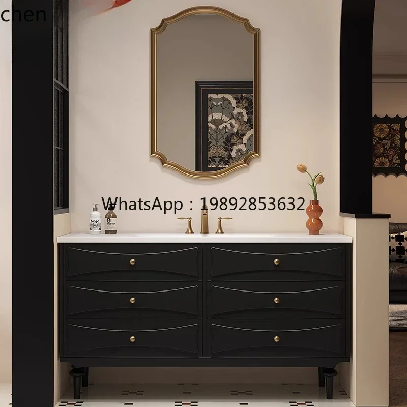 

retro ceramic bathroom cabinet combination bathroom rock slab washbasin