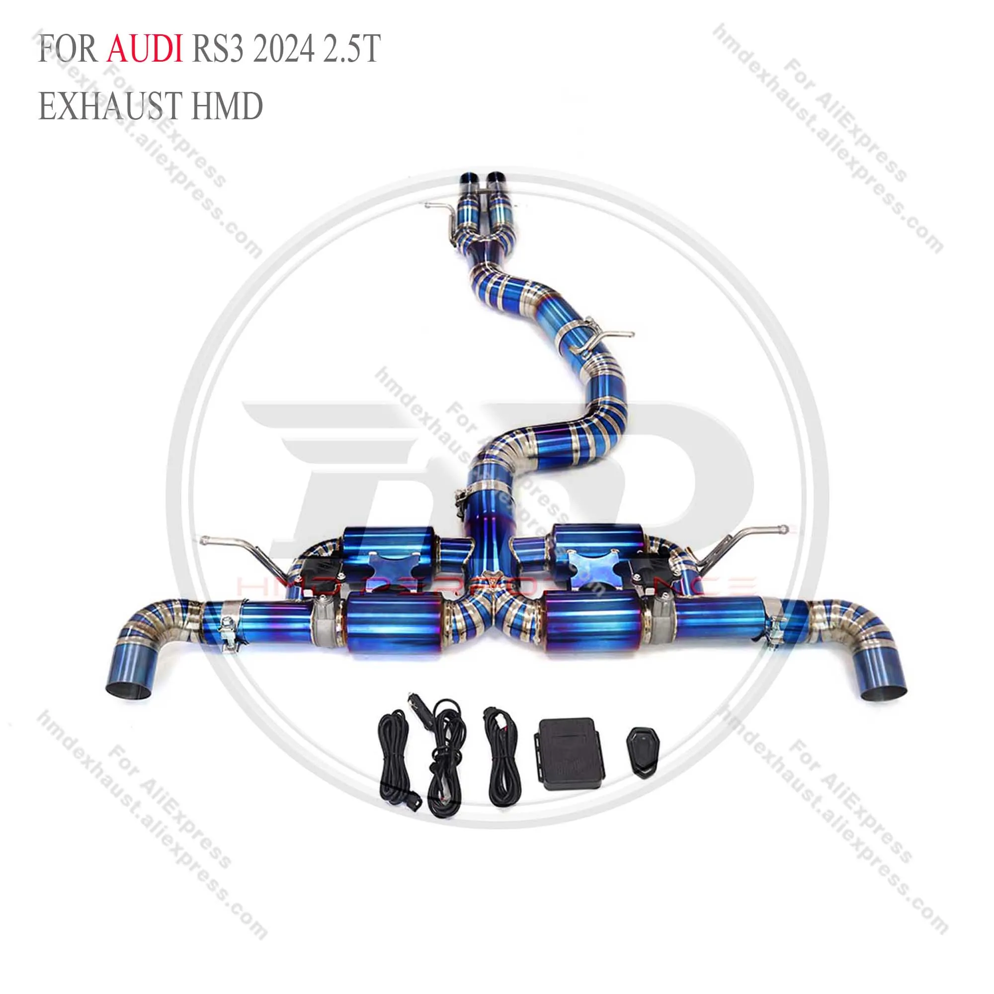 

HMD Suitable for Audi RS3 2024 2.5T Performance Catback Titanium alloy Exhaust System Muffler With Valve