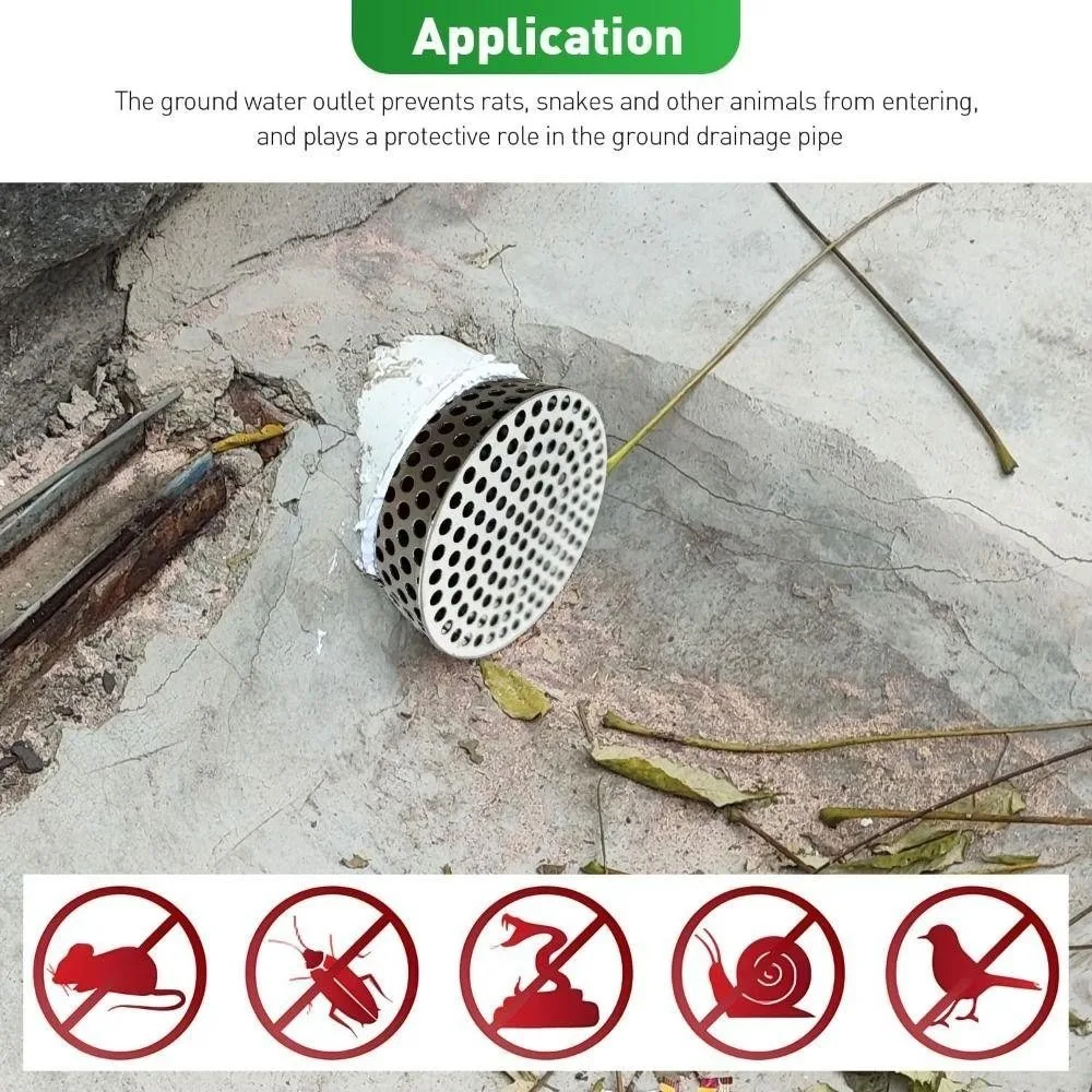 Durable Stainless Steel Anti Blocking Floor Drain Drainage Side Circular Strainer Filter Screen Gutter Guard
