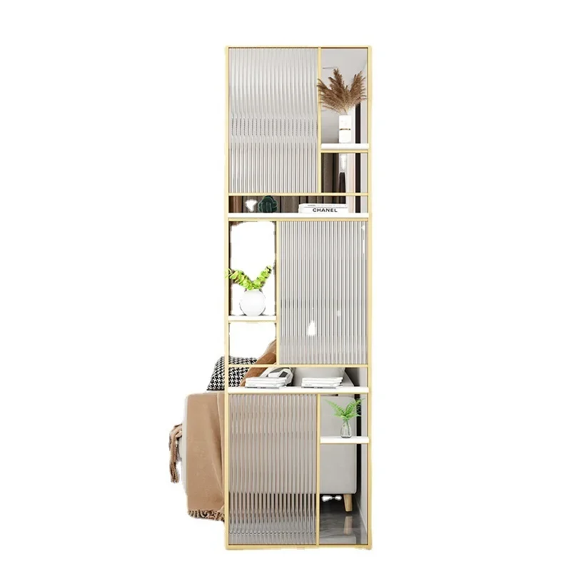 Nordic stainless steel Changhong glass partition, living room entry porch screen washbasin