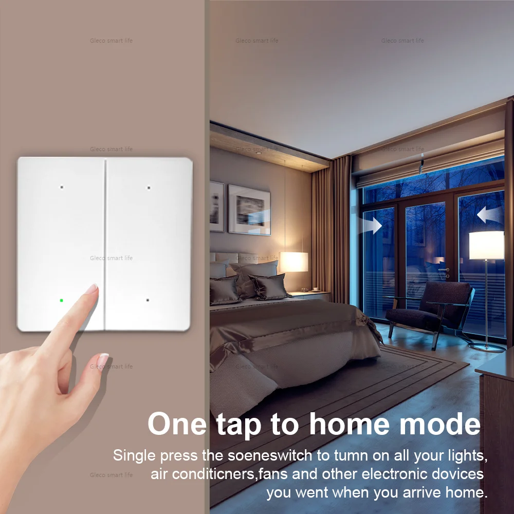 زيجبي المشهد التبديل اللاسلكية 12 السيناريو التبديل دفع زر تحكم أتمتة مفاتيح للمنزل مساعد 2MQTT