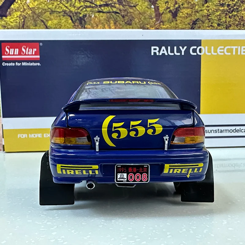 SunSatr 1:18 Subaru Impreza Impreza McRae 1995WRC Rally Alloy car model Collection gift