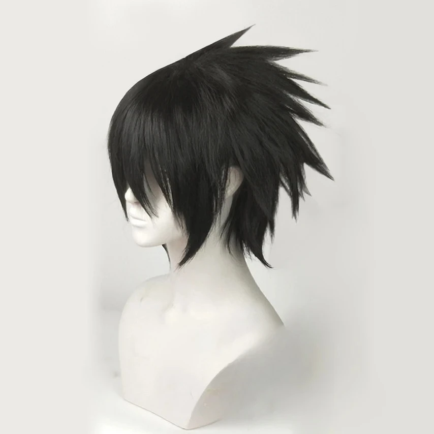 High Quality Sasuke Uchiha Cosplay Wig Short Black Heat Resistant Synthetic Hair Anime Cosplay Wigs