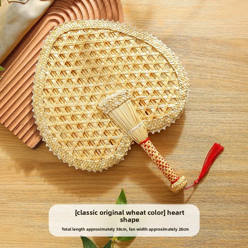 1pc Chinese Hand Woven DIY Home Decoration Heat Dissipation Bedroom Living Room Summer Cooling Weaving Hand Fan