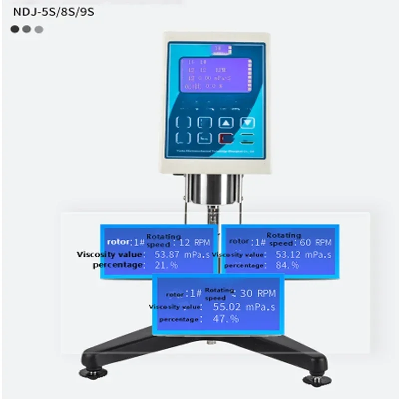 2026 High Precision Viscosity Tester NDJ-1/5S/8S/9S Pointer Digital Display Rotary Viscometer Paint Measuring Instrum