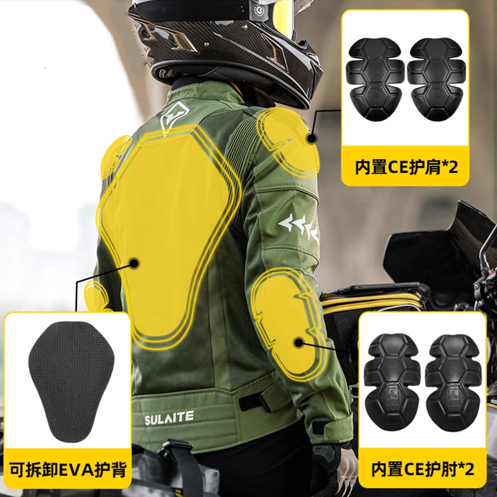 Motorcycle Jacket CE Certification Anti-fall Summer Motorcycle Jackets Pants Window Type Breathable Biker Clothes Wear Resistant