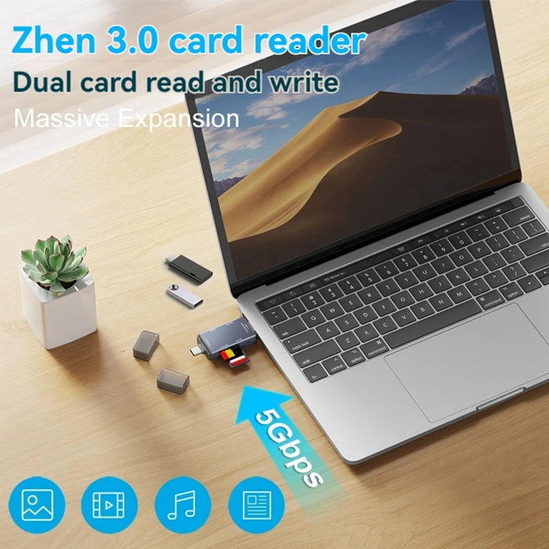 Kartenleser USB 3,0 SD TF Kartenleser USB Hub für PC Laptop SD Kartenleser Smart Memory Card reader