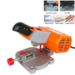 Mini Cutter 220V Benchtop Cutter 0-45 Miter Saw Hacksaw Blade 3/8 Inch For Cutting Metal Wood Plastic