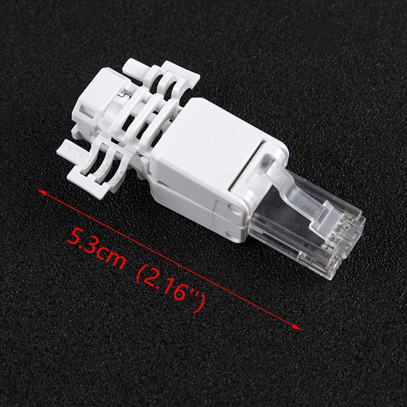 Cabeça de cristal Plug Conectores do cabo Ethernet, Sem Crimp Conectores, Conectores de rede, Tool-less, CAT6 RJ45, CAT5E, CAT6