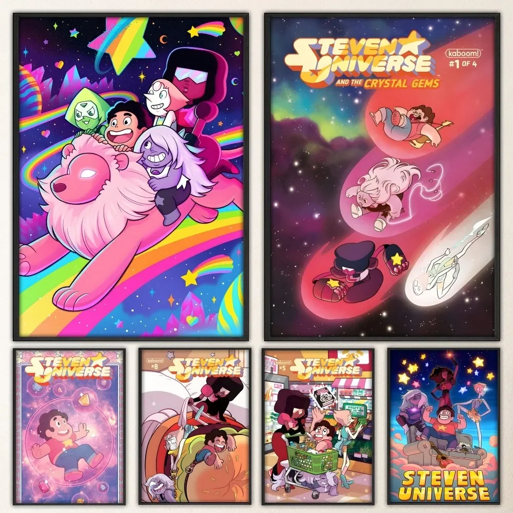 

Anime S-Steven Universe Poster Vintage Poster Prints Art Home Painting Bathroom Kitchen Bar Accessories Wall Sticker Small Size