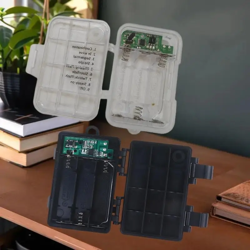 

Трехсекционное хранилище батареек типа АА 3 В No 5 с настройкой времени, защитой от пыли и воды