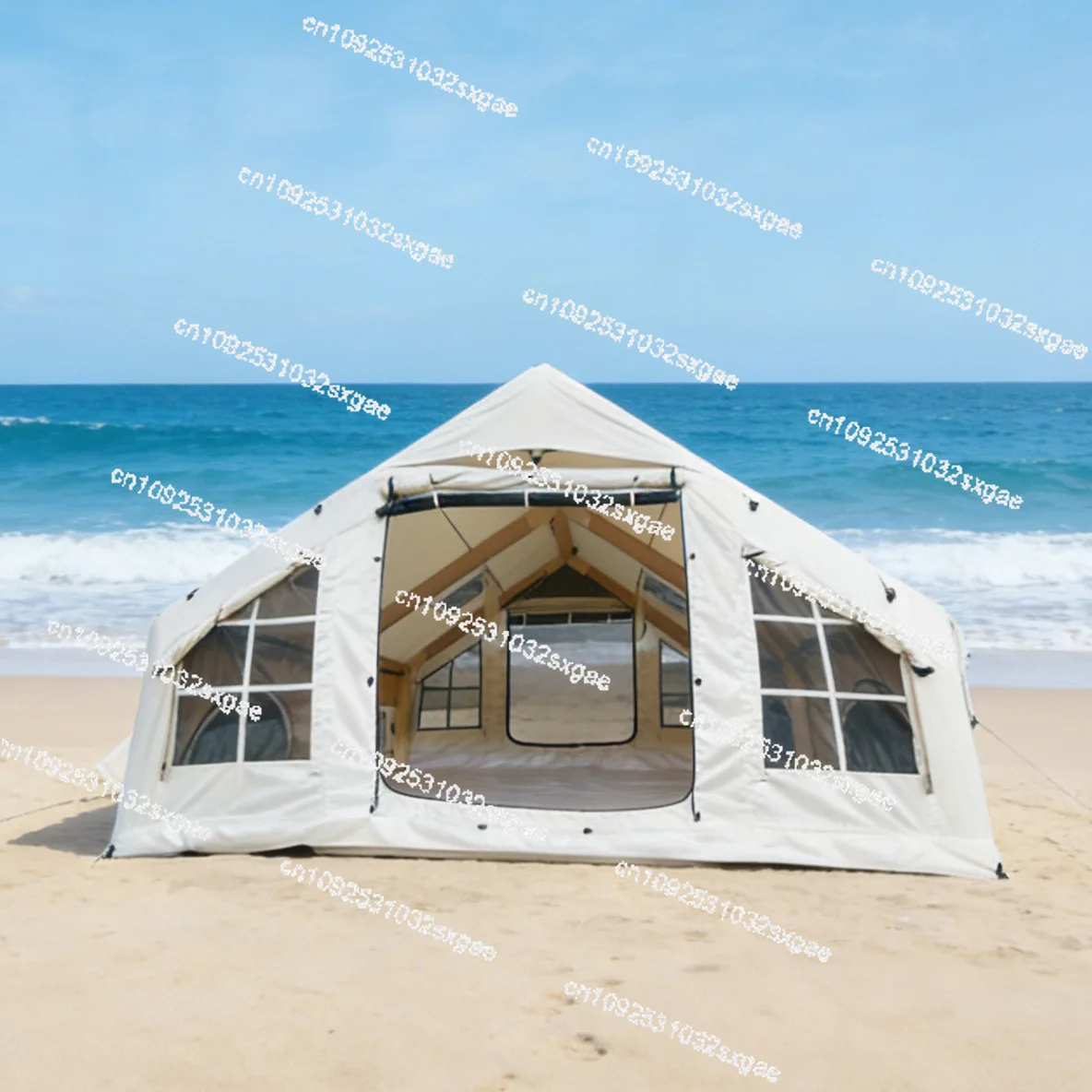Inflatable tent production factory Fully automatic inflatable PVC air column tent Field camping camping tent can be customized