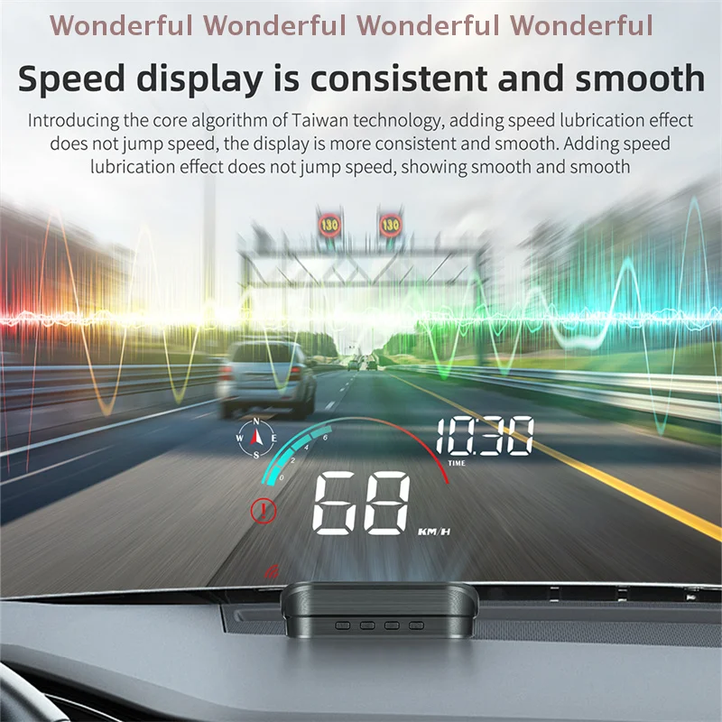 

M22 Universal Car HUD Head up Display Digital GPS Speedometer HD LCD Projector for Windshield Compatible with All Cars