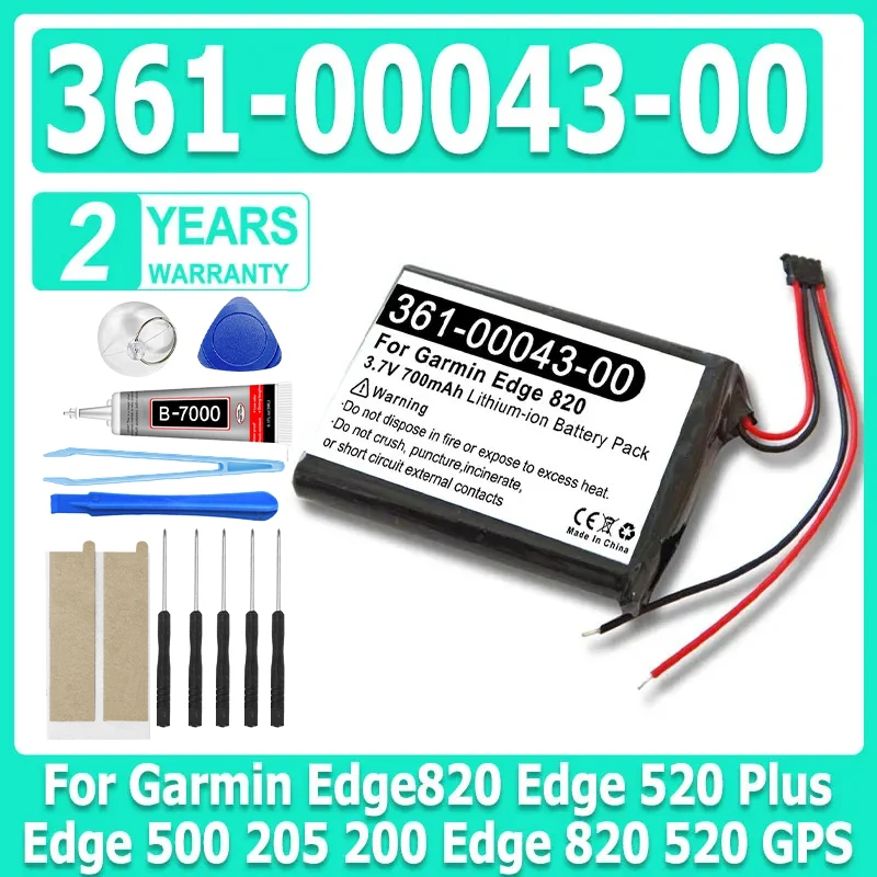 High Quality 361-00043-00 Replace Battery For Garmin Edge820 Edge 520 Plus Edge 500 205 200 Edge 820 520 GPS Cycling Computer